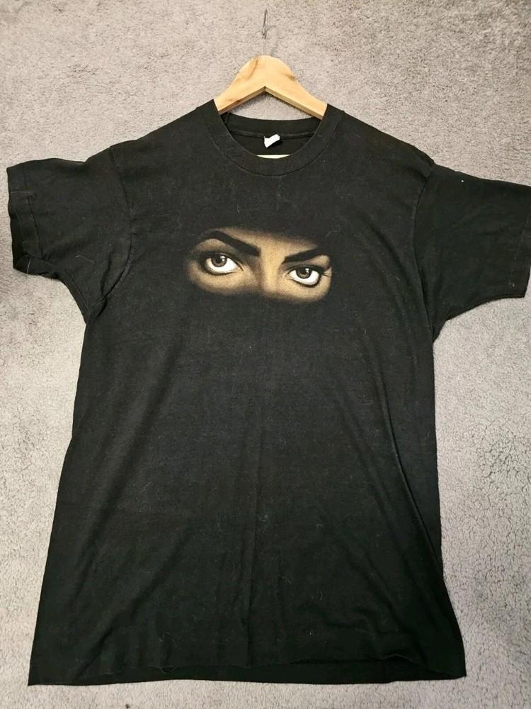Винтажная перекрашенная футболка с принтом Майкла Джексона Эпоха Dangerous Поп-легенда Унисекс Футболка L 1990₽