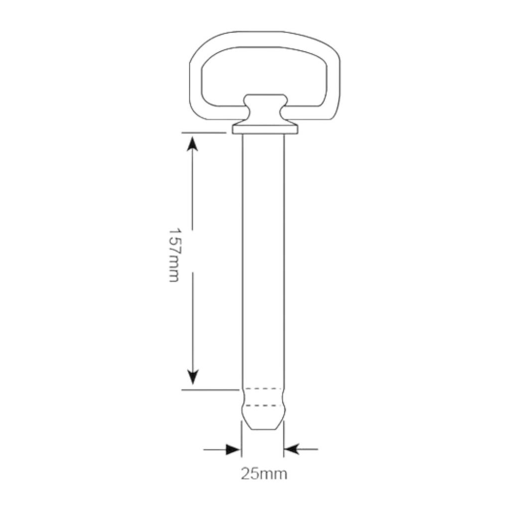 Pin with chain and cotter pin 25x157mm Sparex