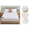 MAXSHARER Earthing Fitted Sheet Organic Cotton with Conductive Silver Fiber Grounding Bed Sheet Fitted Sheet for Nature Wellness