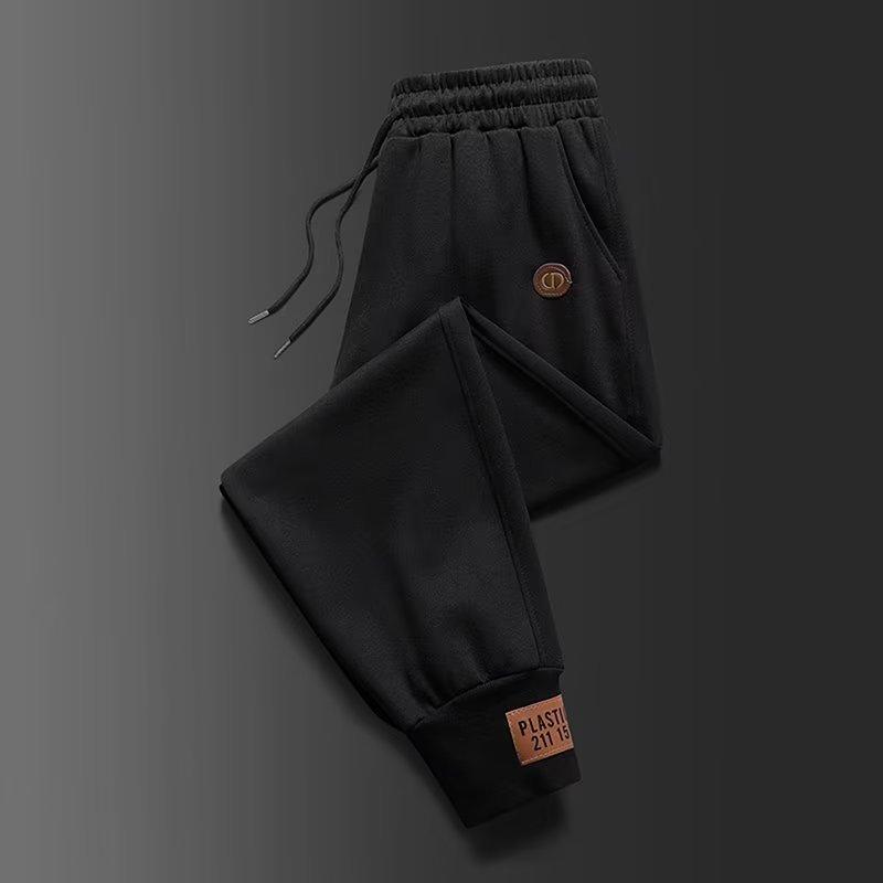 Heavy-duty Leggings, Men's Autumn and Winter Cold-resistant and Warm Cotton Casual Pants, Loose Elastic Knitted Sweatpants