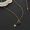 A Love Stainless Steel Necklace, Women'S Y-Shaped Pendant Necklace, Clavicle Chain Can Be Adjusted, Suitable for Daily, Party Wear