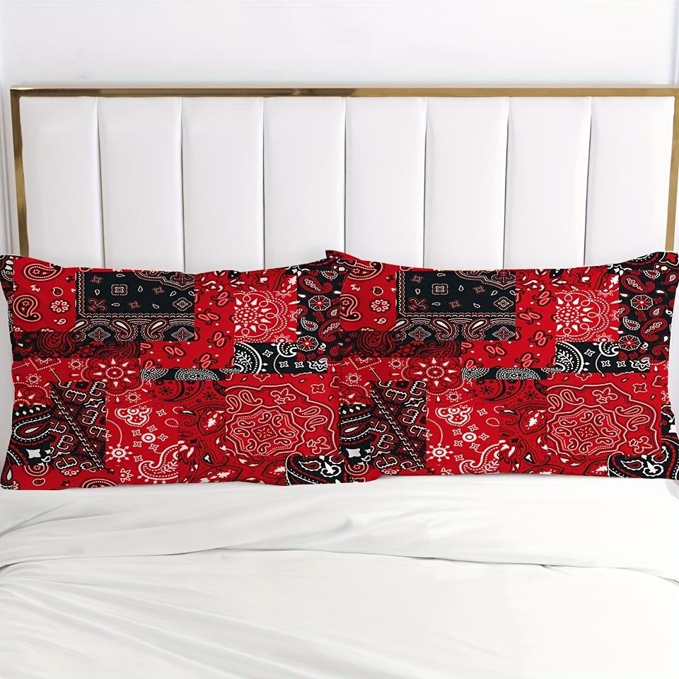 Comforter 2/3Pcs Paisley Bandanna Printed Comfortable Paisley Flowers Bedding Set For Bedroom Machine Washable