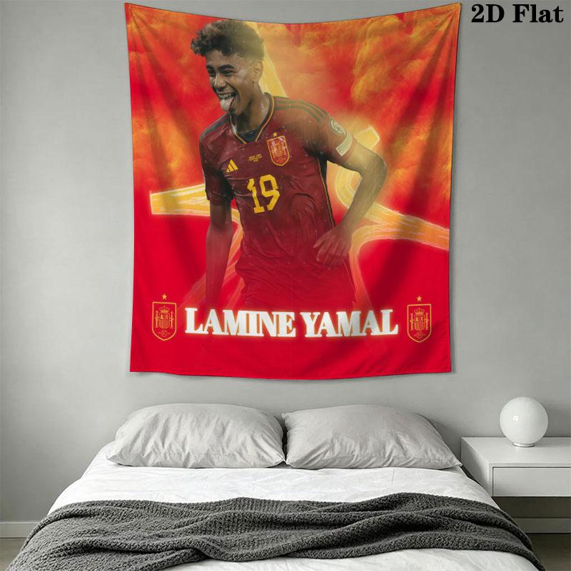 Lamine Yamal Rise Wall Hanging Printed Fabric Blanket Decorative Tapestries for Bedroom Living Room Home Decor