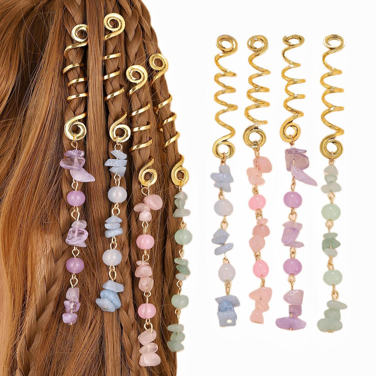 

Аксессуары для волос с плетением: Модный парик-подвеска с большой оплеткой из сплава для стилей «сделай сам» 4 pieces per set