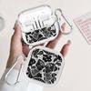 Clear Earphone Cases Cover With Hook Case For Samsung Galaxy Buds 3Pro 2 4 Pro 2Pro 3 FE Live 4Pro Black Lace Fashion Cool