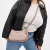 Coach Teri Artificial Leather With Recycled Leather Handbag, Shoulder Bag Medium Womens Sand Yellow Gray Umber