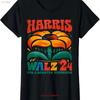 Harris Walz 2024 For A Brighter Tomorrow Elections Ladies Crewneck T Shirt Vintage Streetwear Slightly Stretched