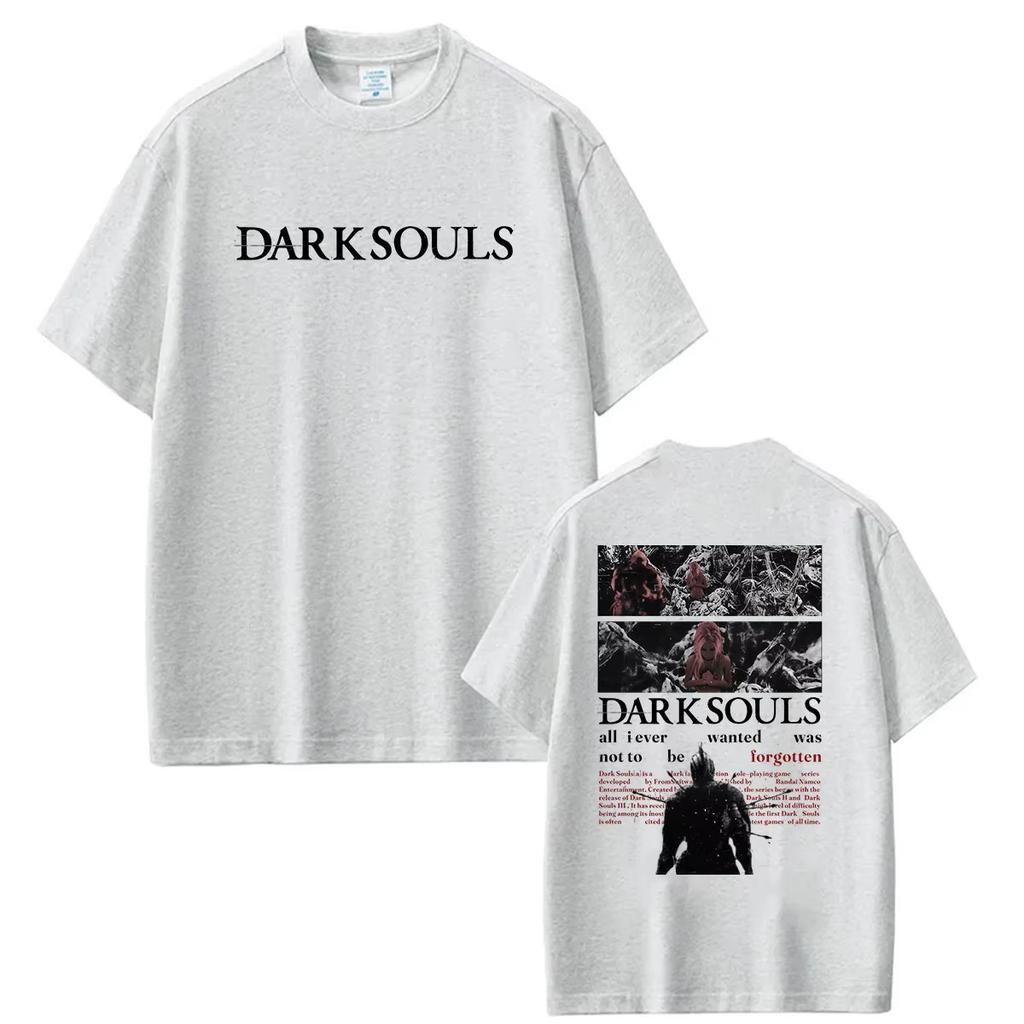 Summer Hot Game Dark Souls Graphic T Shirt Unisex Women Vintage Fashion Cotton Tshirt Hip Hop