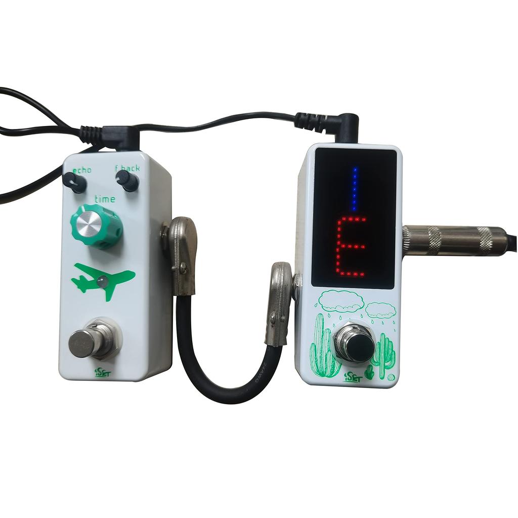 ISET Guitar Tuner Pedal High Precision Chromatic Auto with LCD Display for Guitar Bass Volin True Bypass (Tuner)
