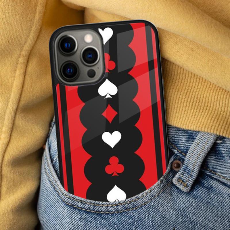 Poker Playing Card Soft Phone Case for iPhone 17 Air 16e Pro max 15 Pro 13 14 Plus 11 12 MagSafe Magnetic Coque