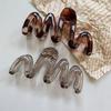 Large Acrylic Hair Clip Women Wavy Amber Premium Shark Clip Simple Versatile Hair Accessories