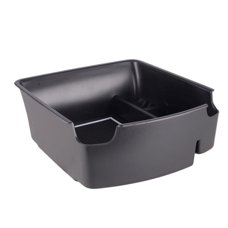 Auto Mittelarmlehne Aufbewahrungsbox Organizer Tablett Passend für Kia Seltos Sport+ GT-Line Schwarz Mit Weißer Linie