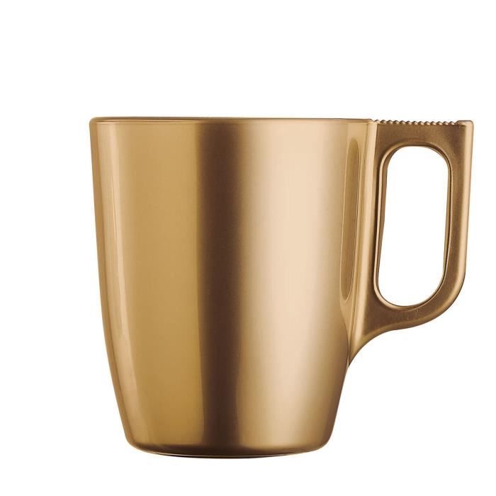 Tasse Mug - Luminarc - Flashy Doré - Verre - 250 ml - 6 Unités