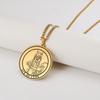 LIKGREAT Gold Color The Cups Tarot Necklace Men Stainless Steel Jewelry Minor Arcana Talisman Pendant Lucky Amulet Birthday Gift