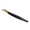 With Fiber Tips Eyelash Extension Tweezer Curved Strip Grafting False Eyelash Tool   Beauty Salon