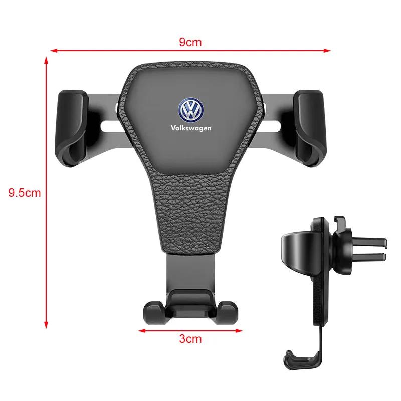Car Badge Phone Holder Bracket Air Clip Mount Stand Accessories Emblem For VW Golf-6 7 4 5 POLO Passat B5 B6 B7 T4 T5 Tiguan