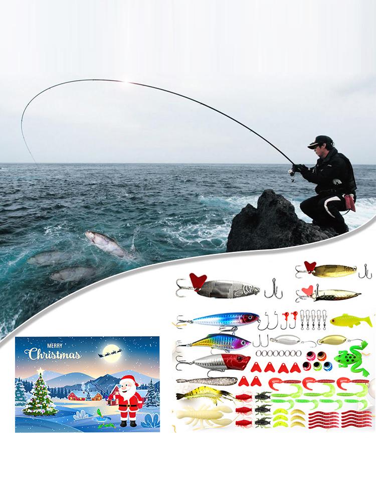 Fishing Lures Kit Soft and Hard Bait Set Xmas Fishing Gift for Father Granpa Boyfriend
