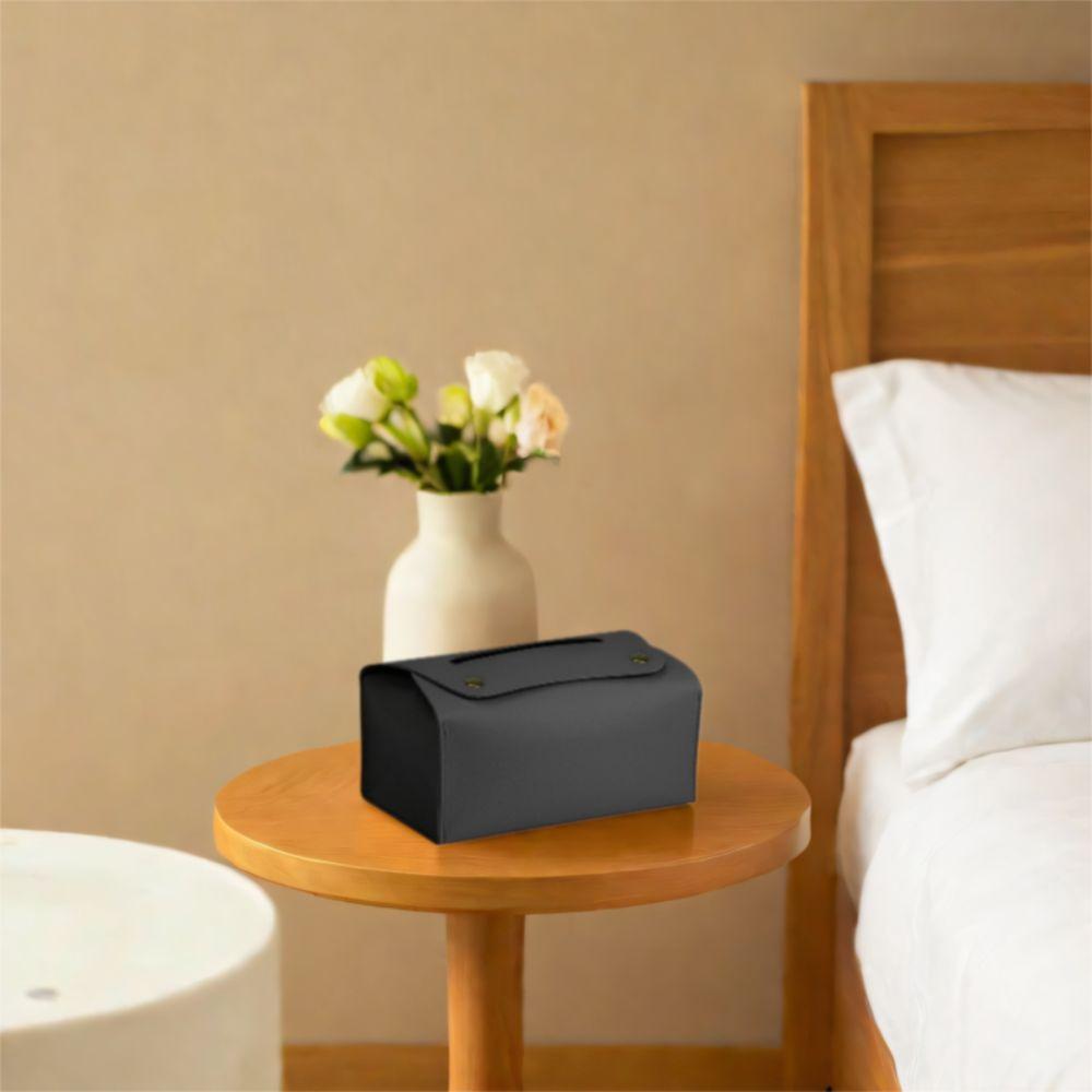 2pcs PU Leather Tissue Organizer Nordic Style Tissue Case Household Tissue Bag  Office