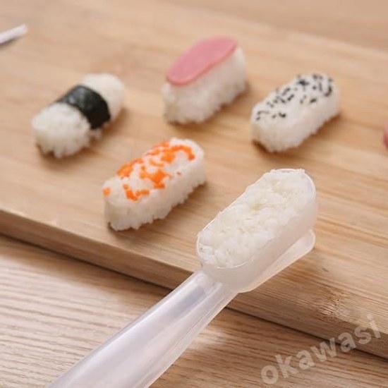Nigiri Sushi 3 Pieces Cooking Tool Onigiri Mold Easy Use Home Suitable Shops Restaurants.