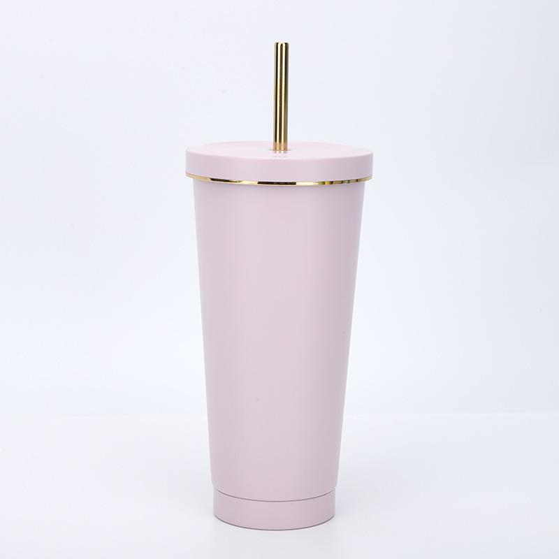 Tazza da caffè in acciaio inossidabile 304 con coperchio Phnom Penh, ventosa, grande capacità, portatile, alla moda, da regalo.