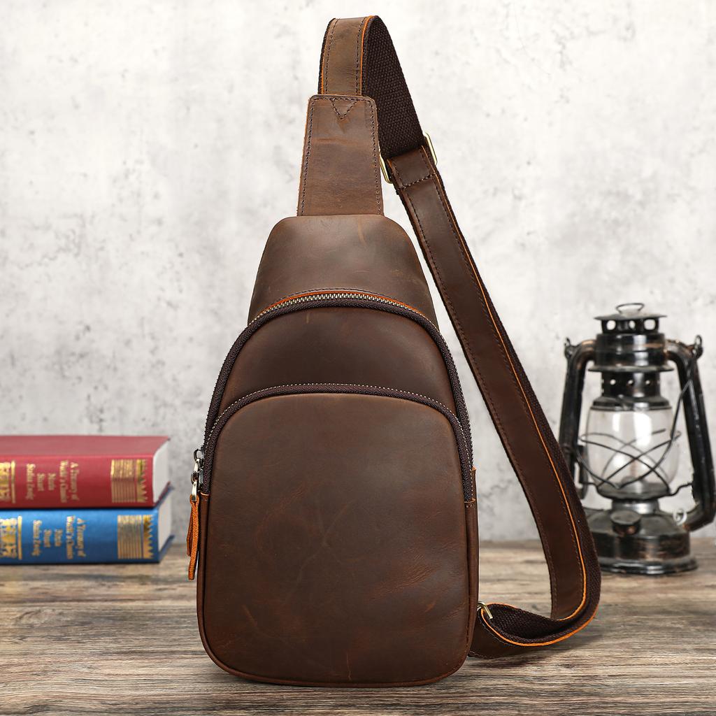 Retro Módní Vysoce kvalitní Multifunkční Taška s Přední Kapsou, Ležérní Jednoramenná Crossbody Taška