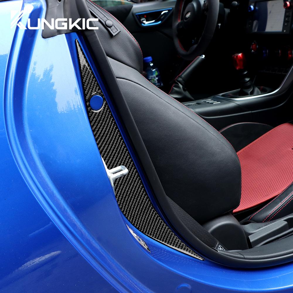 Real Carbon Fiber Trim For Subaru BRZ Toyota GR86 2021 2022 2023 2024 Car Door Bumper Strip Sticker Edge Guard Scrape Protector