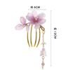 3-Piece Hair Ornament Set: Flower and Butterfly Design, Perfect for Hakama, Kimono, Yukata, and Other Traditional Japanese Clothing. Stylish U-Pin