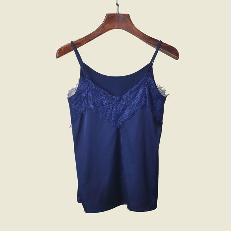 French Style Pure Desire Style Lace Camisole Summer Satin V Neck Sexy Inner Wear Vest Tops