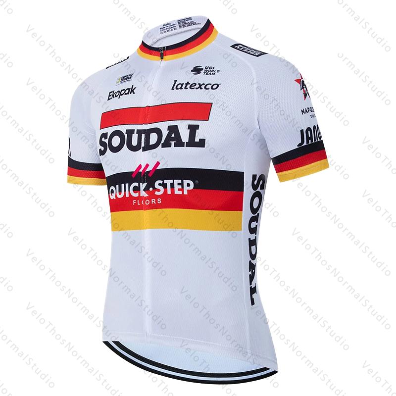 Quick Step Cycling Jersey Set Short Sleeve and Bib Shorts Pro Race Bicycle MTB Ropa Maillot Cycling Clothes Quick-drying