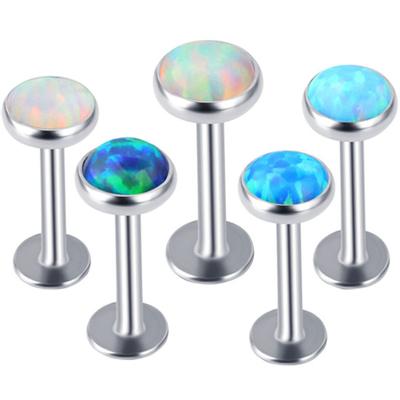Faux Opal Labret lūpų žiedas EBody Piercing Ear Stud Earring