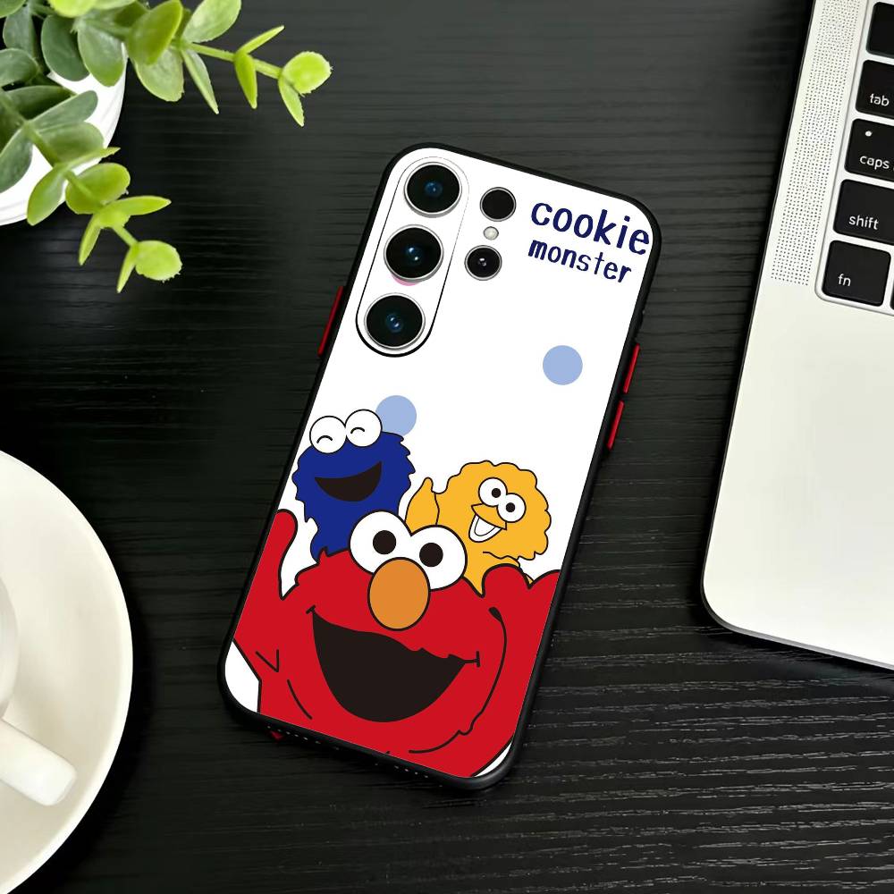 

W-Sesames-w-Street Phone Case For Samsung S26,S25,S24,S23,S22,S21,S20,Ultra,Plus,FE Black Soft Cover Samsung S25ULTRA