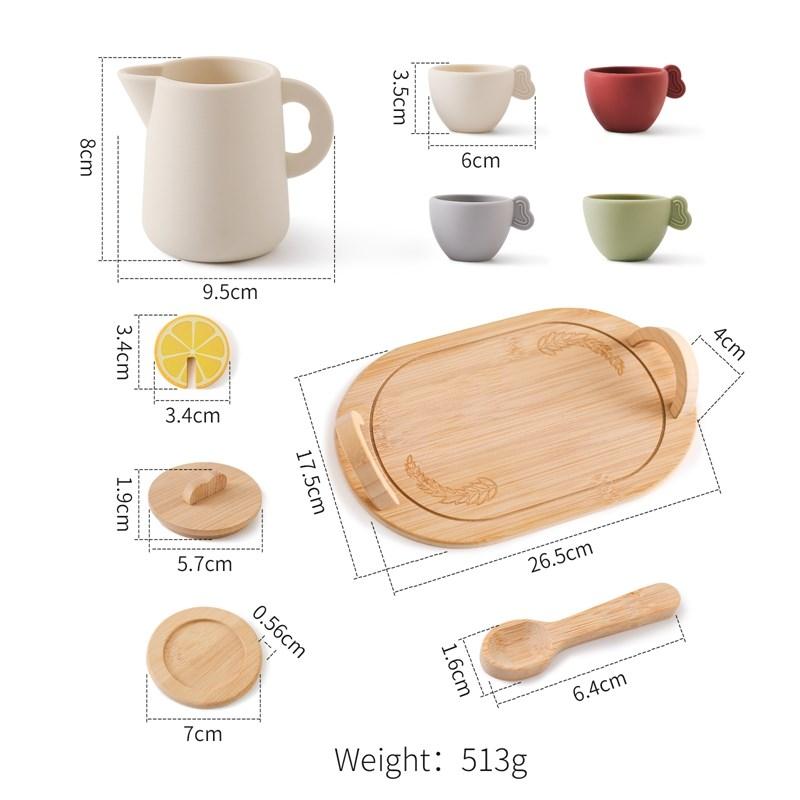 Baby Holz Montessori Spielzeug Spielhaus Nachmittagstee Set Modell Puzzle Spielzeug für Baby Geburtstag Spielzeug Zahlen Bausteine Lernspielzeug