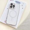 Acrylic transparent thin ring magnetic case, suitable for iPhone16Pro max mobile phone case, Apple 15 new 14/13.