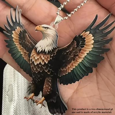 Eagle of Struggle 2D White Eagle Flat Acrylic Car Pendant, Home Decoration Pendant, Bag and Keychain Decoration, Eagle Auto Parts