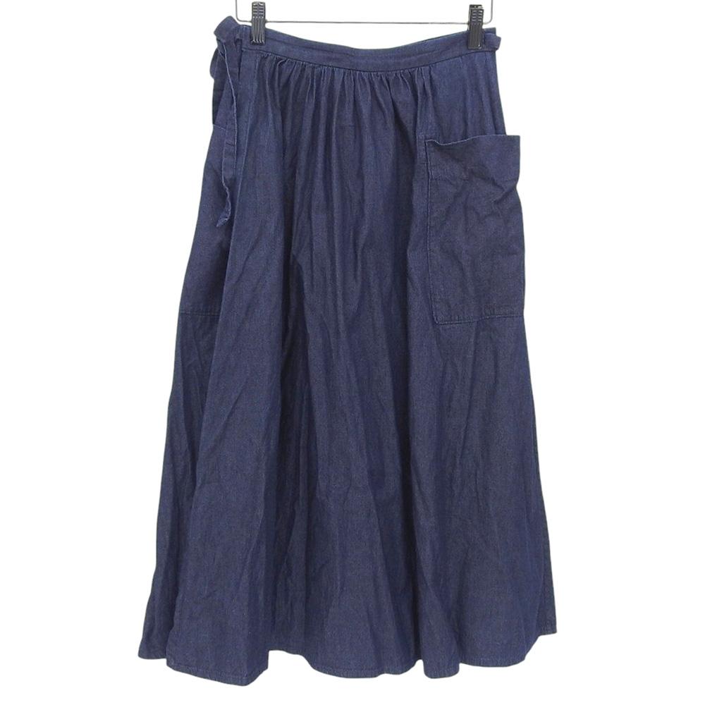 Pallas Palace Cotton Wrap Skirt for Women Indigo 0 FSK24036A skirt 0 IndigoUsed
