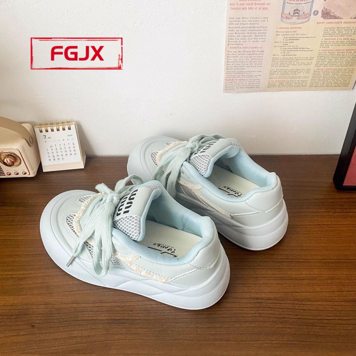 

Сетчатые дышащие толстоподошвенные маленькие белые женские туфли, голова куклы, универсальные хлебные туфли, повседневные кеды 40 светло-синий