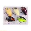 A1A2 5Pcs Small Fishes Fishing Lures Artificial Baits Topwater Crank Wobbler