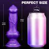 Small Fantasy Canine Silicone Dildo - Knotted Anal Plug for Men Women, Backdoor Massager Adult Sex Toy