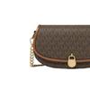 Michael Kors MK Mila Monogram Gold Lock Crossbody Bag Small Women Bags Dark-Brown 35F5GIMC1B-200