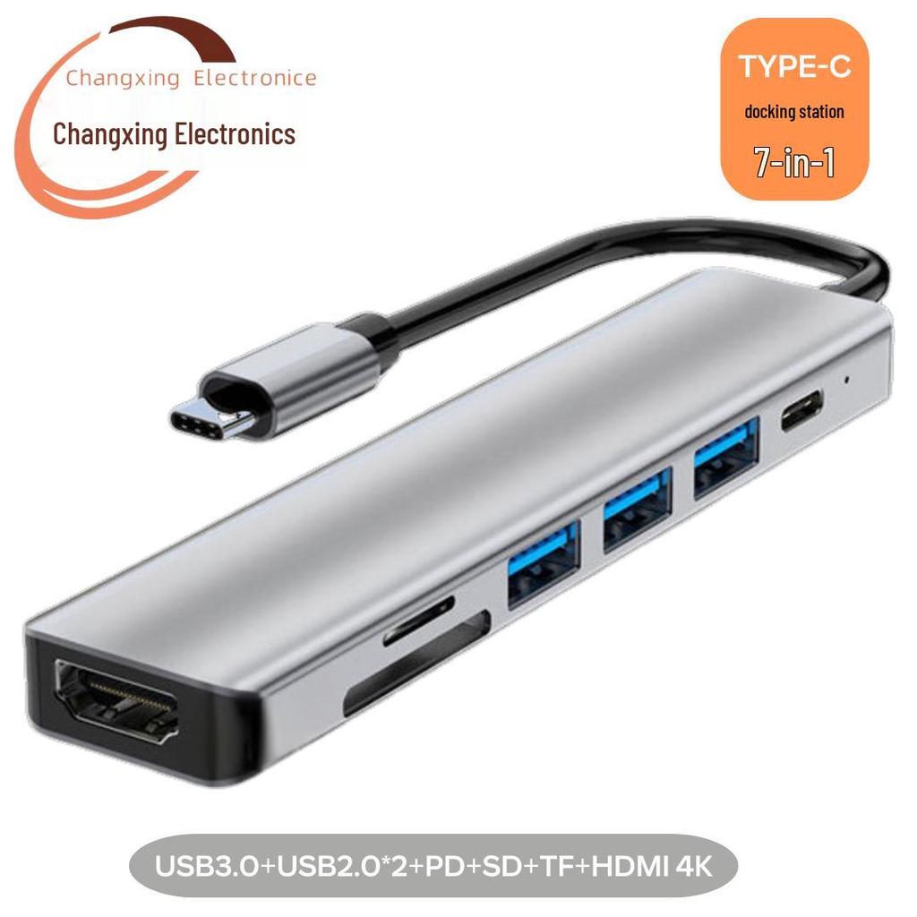 8-in-1 Type-C Hub: Multifunctional Card Reader & USB Network Expansion Dock