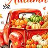 Pumpkin Store Display Autumn Harvest Window Clings, Decorative Static Glass Sticker for Thanksgiving Home Shop Seasonal Art Decor, Removable PVC Maple