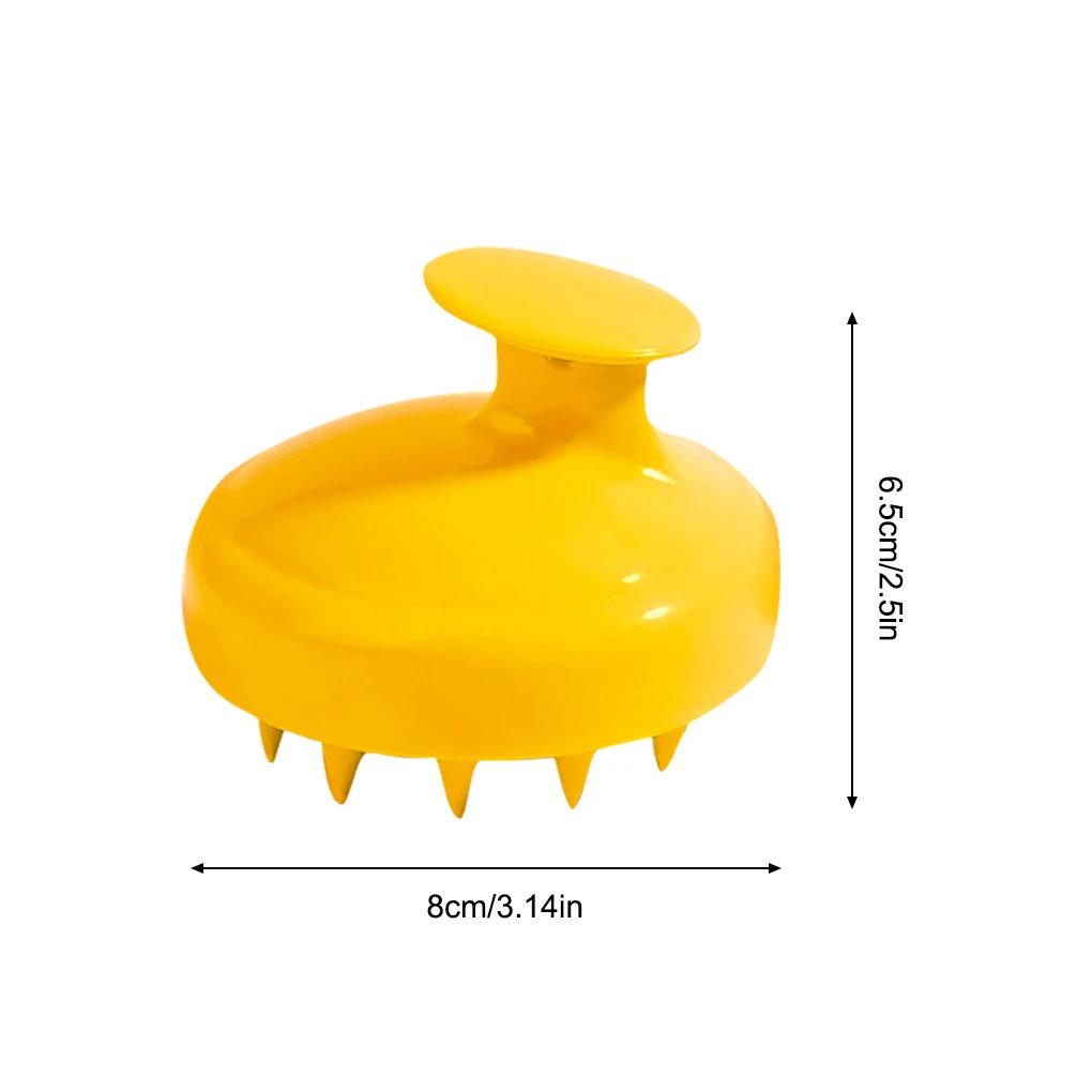 

Массажная расческа для головы и кожи головы, силиконовая щетка для мытья волос, расческа для массажа тела, щетка для ванны и душа, парикмахерский инструмент жёлтый
