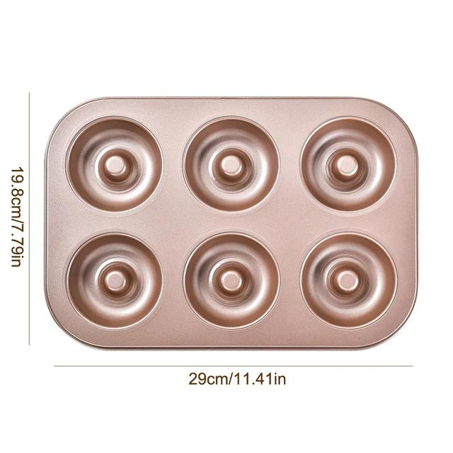 6 Hole Reusable Baking Tray Baking Pan Carbon Steel Cake Baking Mold Non-Stick Muffin DIY Cartoon Cake Pan Moulds Donut Baking