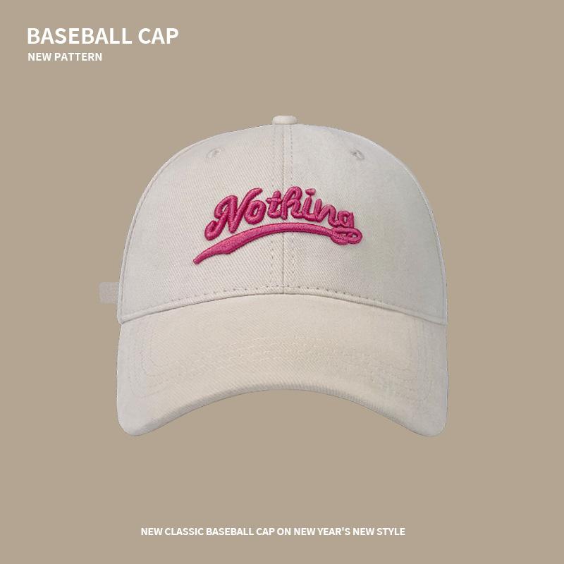 Baseball hat men's trendy brand polished embroidery letters enlarged and deepened wide brim versatile face small peaked cap women