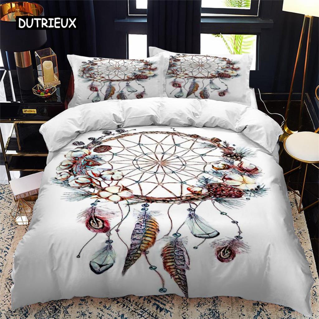 

National Dream Catcher Пододеяльник Комплект постельного белья Queen King Twin Полноразмерный пододеяльник Черный комплект постельного белья Односпальное одеяло из полиэстера Покрывало EU single(135x200cm)