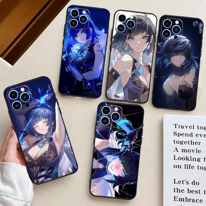Yelan Genshin Impact Phone Case For Samsung Galaxy S25 S23 S22 S21 S20 S24 Ultra S9 S10 Plus S25 FE Back Cover