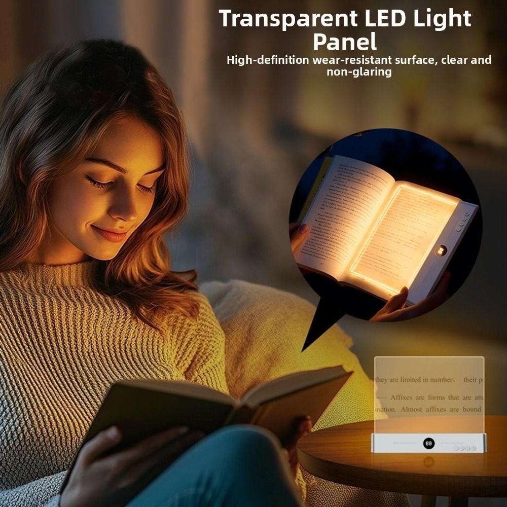 Rechargeable Flat Reading Light Flat Panel Clear Night Light Portable LED Book Light Home