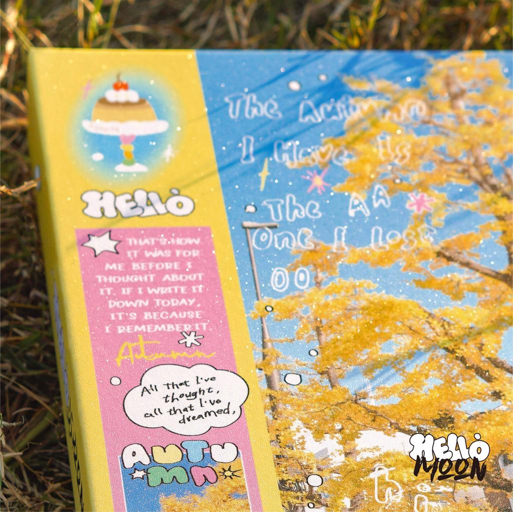 Autumn A4 Hard Shell Binder Photo Album for Postcards, Polaroids & Photocards, Refillable Scrapbook for K-pop Fan Collectibles