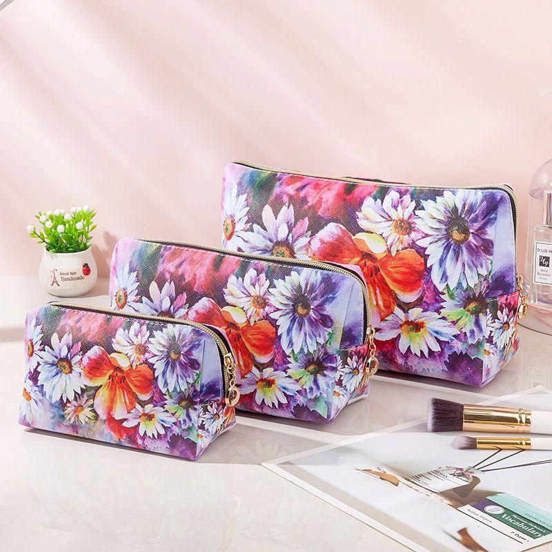 

Большая вместительная портативная водонепроницаемая косметичка из полиуретана, сумка для хранения косметики с героями мультфильмов, женская дорожная косметичка 3-piece set