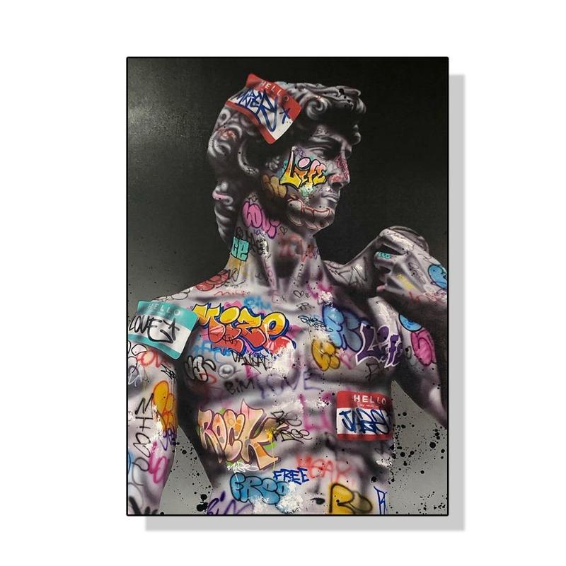 Street Graffiti Gesten Poster Leinwand Malerei Abstrakt Pop Wandgemälde für Wohnzimmer Schlafzimmer Dekoration Haus cuadros